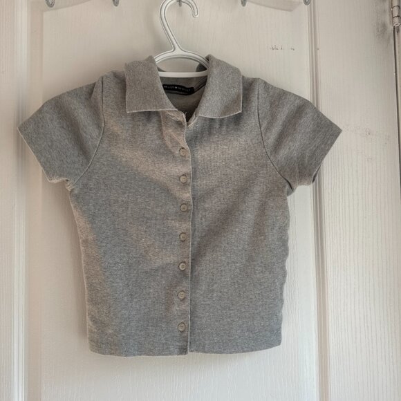 brandy melville caroline button polo top - Picture 2 of 6